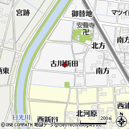 愛知県一宮市萩原町串作古川新田周辺の地図
