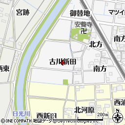 愛知県一宮市萩原町串作（古川新田）周辺の地図