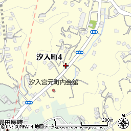 コインパーク横須賀汐入町４丁目駐車場周辺の地図