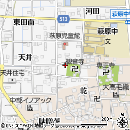 愛知県一宮市萩原町串作河室浦45周辺の地図