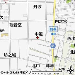 愛知県一宮市大和町於保中道周辺の地図