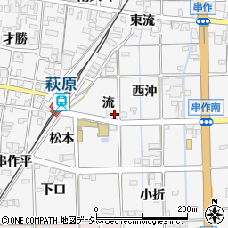 愛知県一宮市萩原町串作流13周辺の地図
