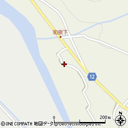 京都府南丹市美山町和泉下清水周辺の地図