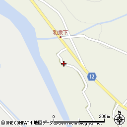 京都府南丹市美山町和泉（下清水）周辺の地図
