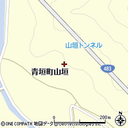 兵庫県丹波市青垣町山垣周辺の地図