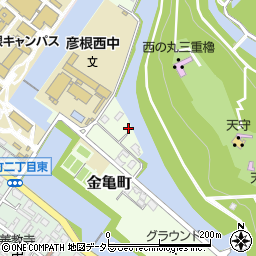 滋賀県彦根市金亀町7周辺の地図