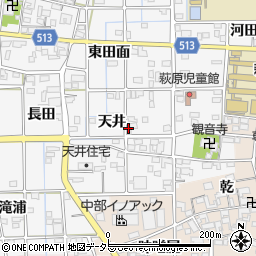 愛知県一宮市萩原町串作天井周辺の地図