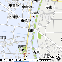 愛知県一宮市上祖父江新田周辺の地図