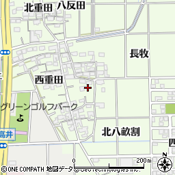 愛知県一宮市大和町北高井東重田1202周辺の地図