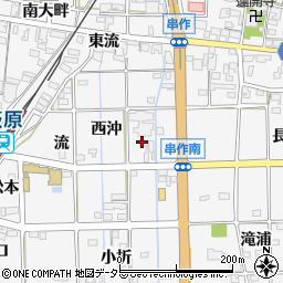 愛知県一宮市萩原町串作東沖周辺の地図