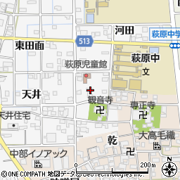 愛知県一宮市萩原町串作河室浦24周辺の地図