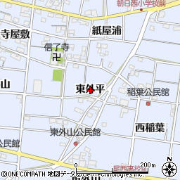 愛知県一宮市上祖父江（東外平）周辺の地図
