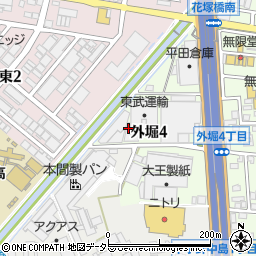 愛知県小牧市外堀4丁目60周辺の地図