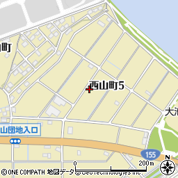 愛知県春日井市西山町5丁目周辺の地図