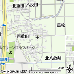 愛知県一宮市大和町北高井東重田1201周辺の地図