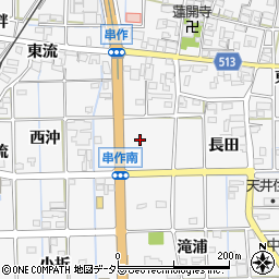 愛知県一宮市萩原町串作前田面周辺の地図