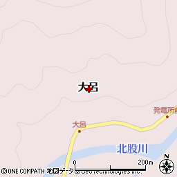 鳥取県八頭郡智頭町大呂周辺の地図