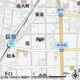 愛知県一宮市萩原町串作西沖周辺の地図