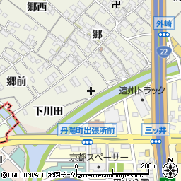 愛知県一宮市丹陽町外崎下川田周辺の地図