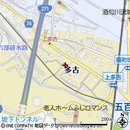 神奈川県小田原市多古373周辺の地図