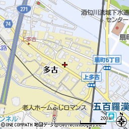 神奈川県小田原市多古309-7周辺の地図