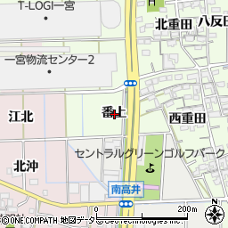 愛知県一宮市大和町北高井番上周辺の地図