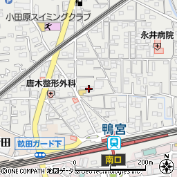 神奈川県小田原市鴨宮168周辺の地図