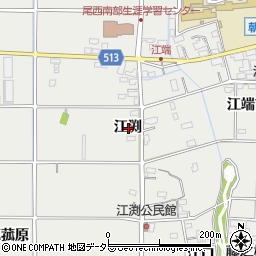 愛知県一宮市明地江渕周辺の地図