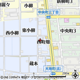 愛知県岩倉市大地町西町畑周辺の地図