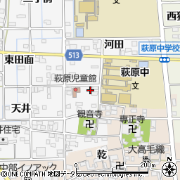 愛知県一宮市萩原町串作河室浦28周辺の地図