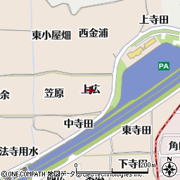 愛知県一宮市丹陽町三ツ井（上広）周辺の地図