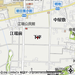 愛知県一宮市明地下平周辺の地図