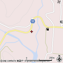 京都府南丹市美山町大野谷川周辺の地図