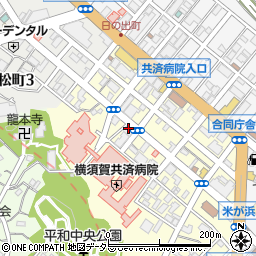 ミニストップ横須賀米が浜店周辺の地図