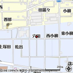 愛知県岩倉市大地町穴田周辺の地図