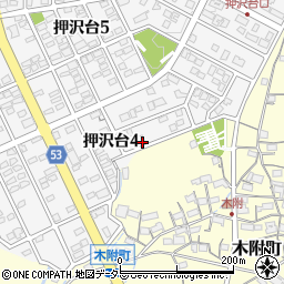 愛知県春日井市押沢台4丁目周辺の地図