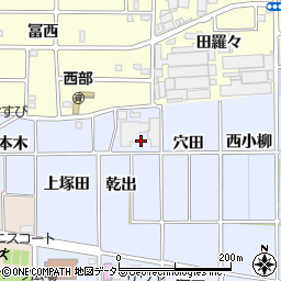 愛知県岩倉市大地町乾出周辺の地図