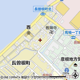 滋賀県彦根市長曽根町周辺の地図