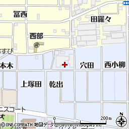 愛知県岩倉市大地町（乾出）周辺の地図