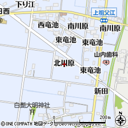 愛知県一宮市上祖父江北川原周辺の地図