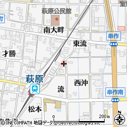 愛知県一宮市萩原町串作流1周辺の地図