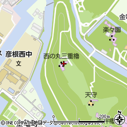 西の丸三重櫓周辺の地図