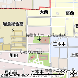 愛知県岩倉市北島町七反田周辺の地図