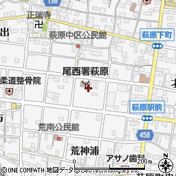 愛知県一宮市萩原町串作（水絶）周辺の地図