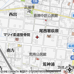 愛知県一宮市萩原町串作天神周辺の地図