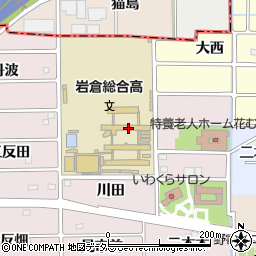 愛知県岩倉市北島町川田周辺の地図
