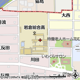 愛知県岩倉市北島町（川田）周辺の地図