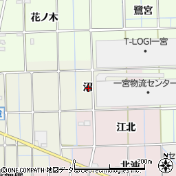 愛知県一宮市萩原町西宮重沼周辺の地図