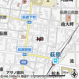 愛知県一宮市萩原町串作才勝周辺の地図