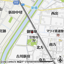 愛知県一宮市萩原町串作御替地周辺の地図